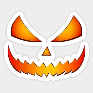 halloween scary evil pumpkin funny pumpkin head Sticker